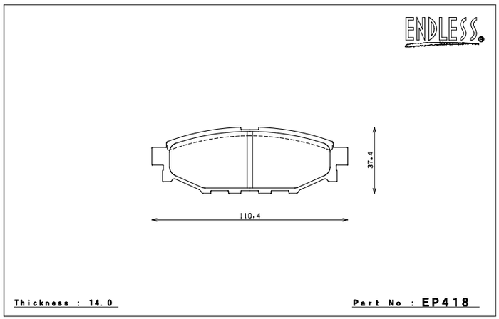 Endless Brake Pad Set EP418 PC35