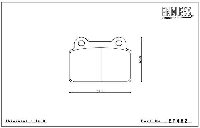 Endless Brake Pad Set EP452 PC35