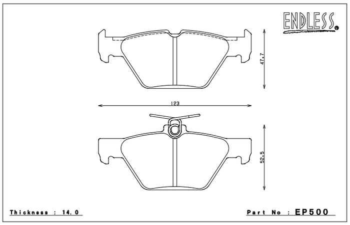 Endless Brake Pad Set EP500 MX72