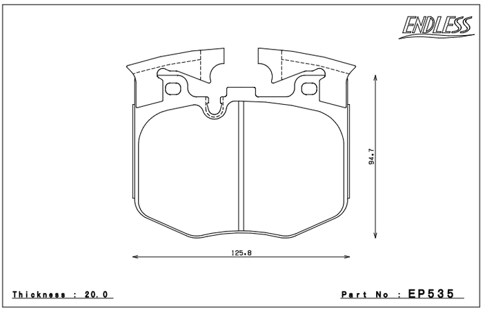 Endless Brake Pad Set EP535 MP