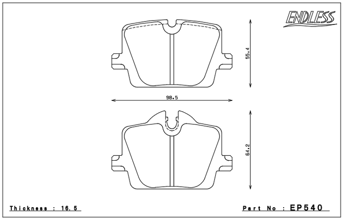 Endless Brake Pad Set EP540 MX72