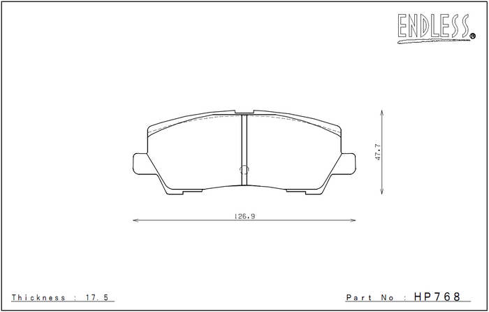 Endless Brake Pad Set HP768 MX72