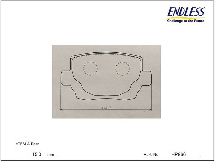 Endless Brake Pad Set HP866 MX72