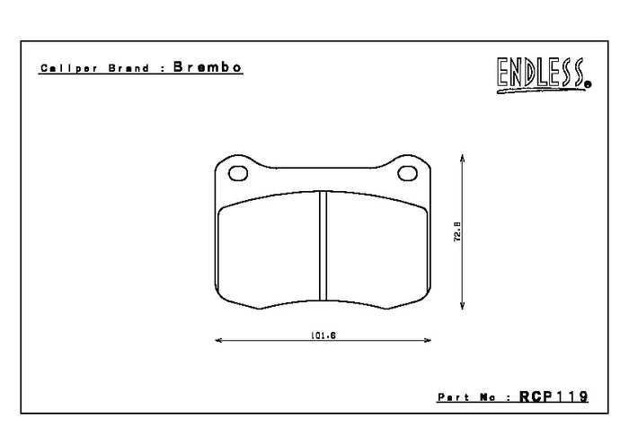 Endless Brake Pad Set RCP119 MP