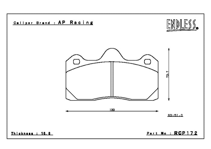 Endless Brake Pad Set RCP172 MXPL