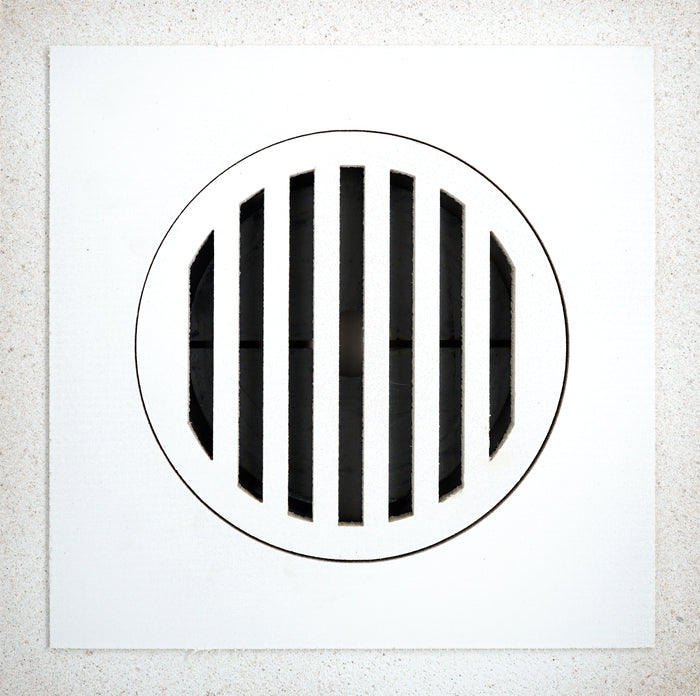 Envisivent Removable Flush Mount Round Air Supply Vent, 5” (Duct Opening)/Requires 10" x 10" Drywall Opening