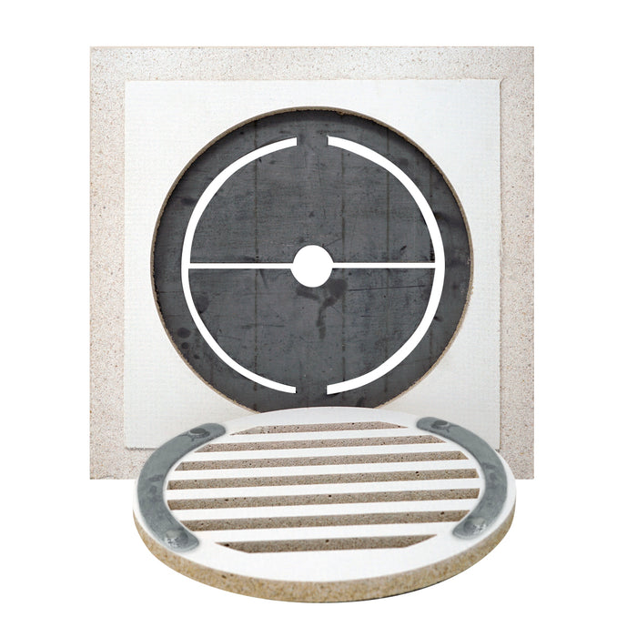 Envisivent Removable Flush Mount Round Air Supply Vent, 5” (Duct Opening)/Requires 10" x 10" Drywall Opening