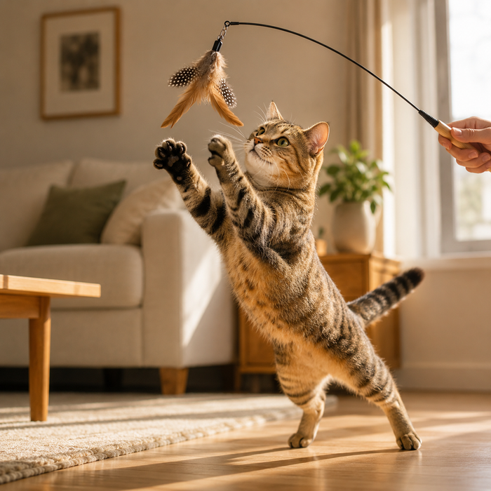 Feather Hunt Cat Wand