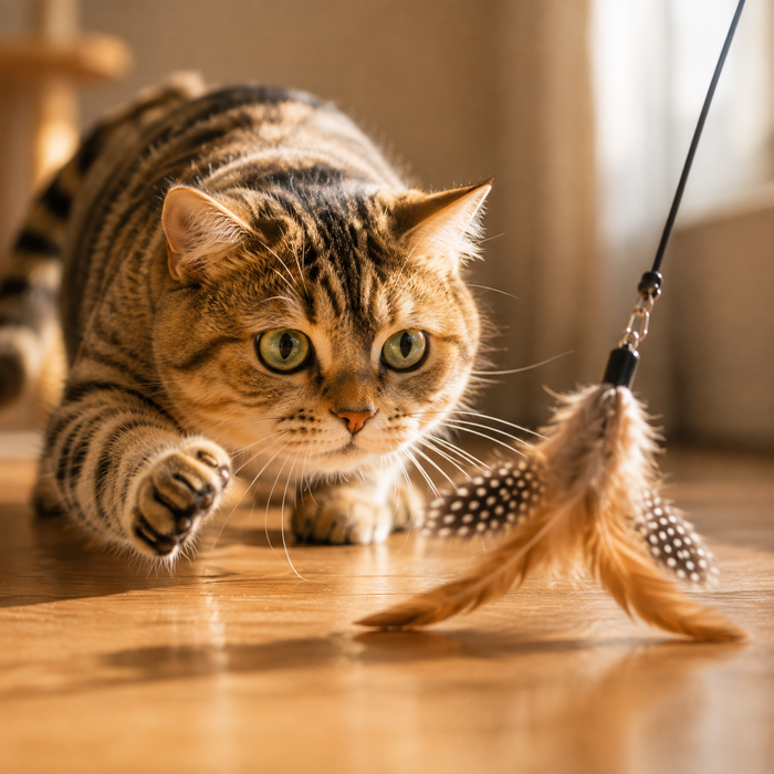 Feather Hunt Cat Wand