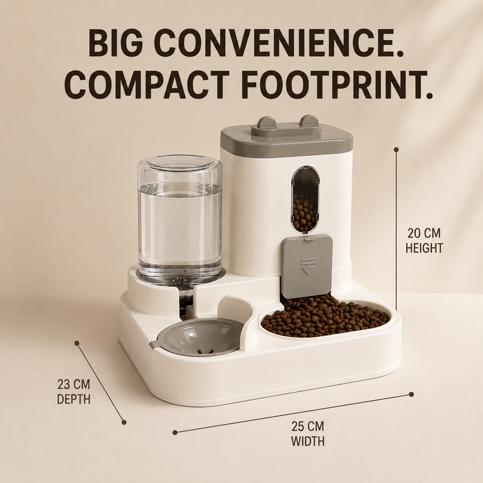 FeedFlow 2-in-1 Auto Food & Water Feeder