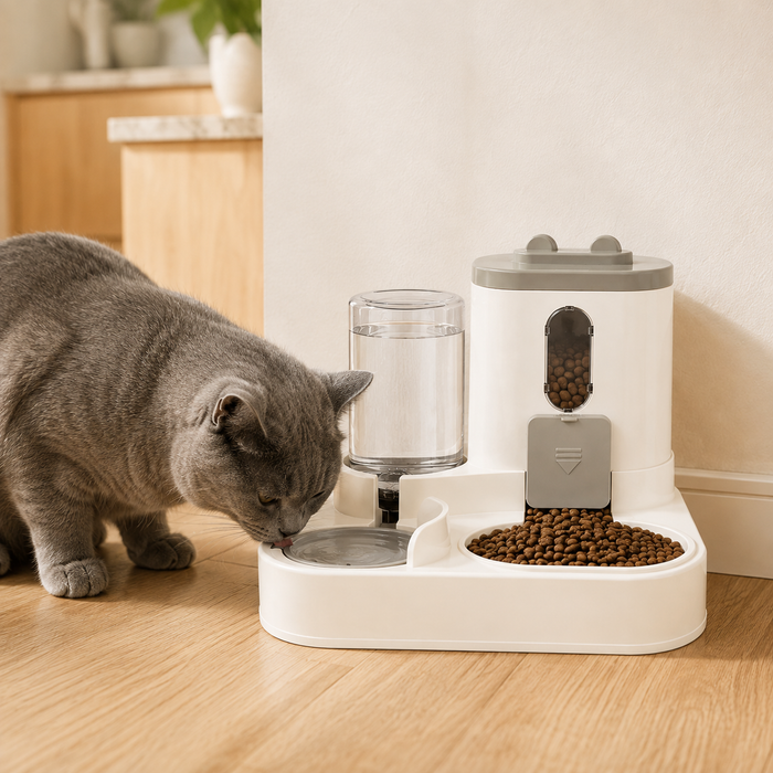 FeedFlow 2-in-1 Auto Food & Water Feeder