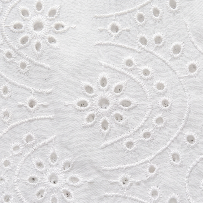 Florelle – Embroidered Eyelet Button Blouse