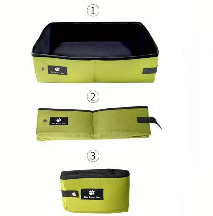 Foldable Cat Litter Tray for Travel & Home