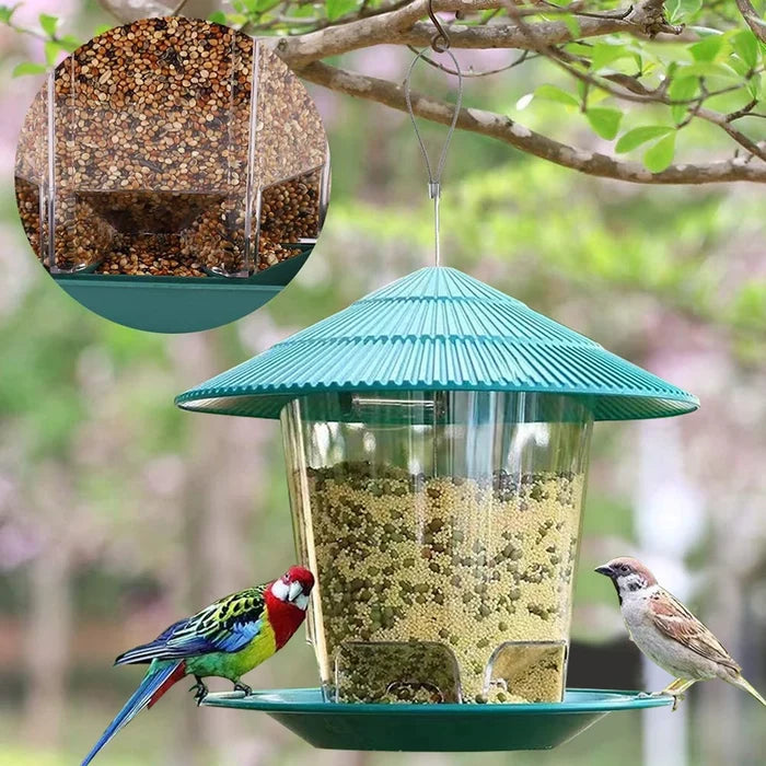 ForestShield Covered Hanging Bird Feeder