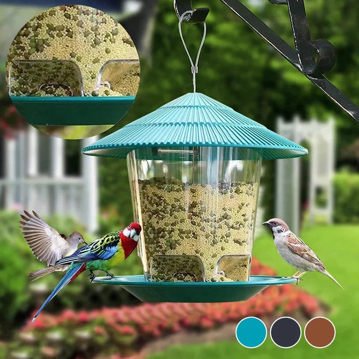 ForestShield Covered Hanging Bird Feeder
