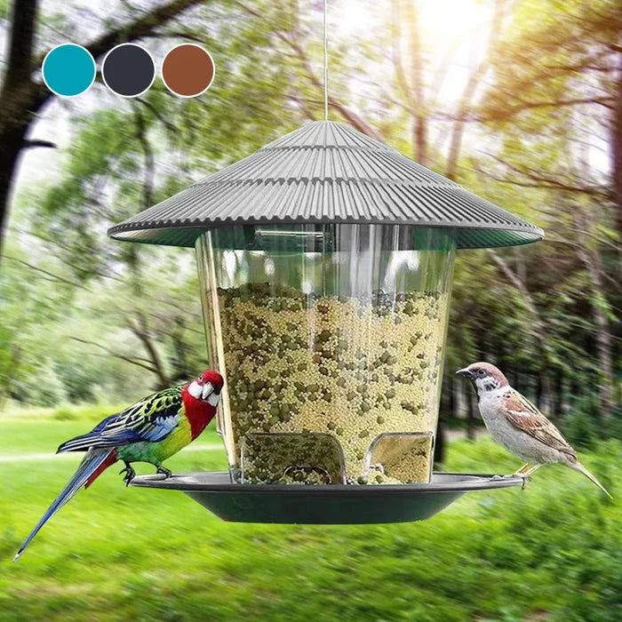 ForestShield Covered Hanging Bird Feeder