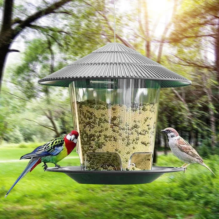 ForestShield Covered Hanging Bird Feeder