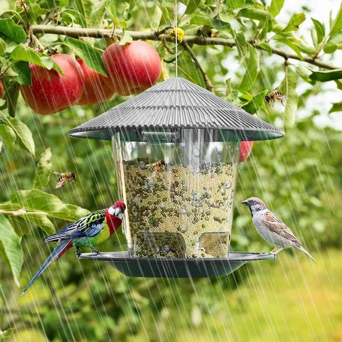 ForestShield Covered Hanging Bird Feeder