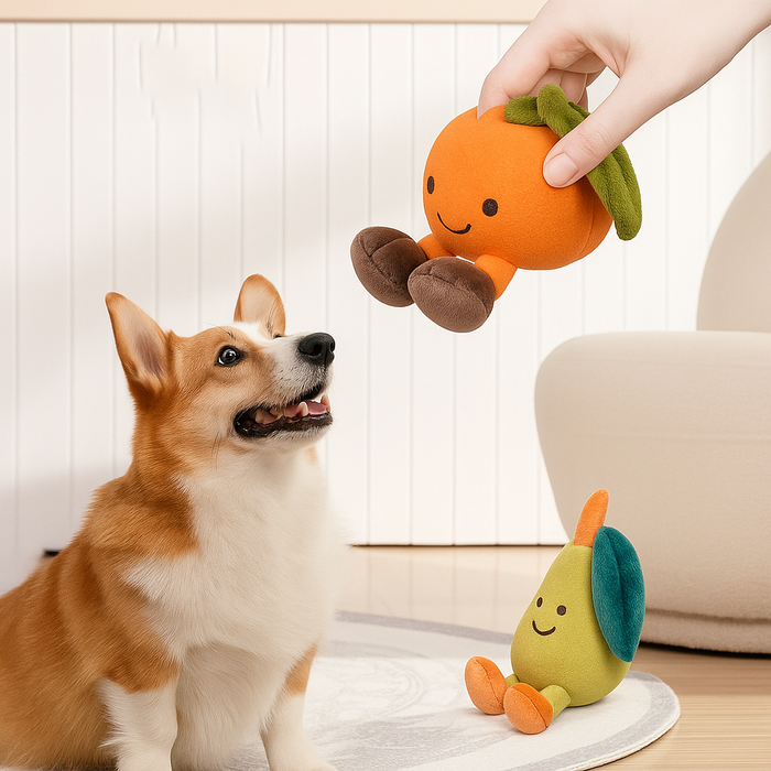 FruitFun – Squeaky Dog Toy in a Fruit Design