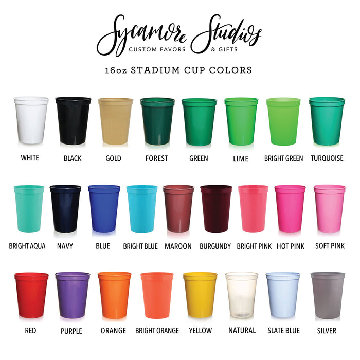 Full-Color Stadium Wedding Cup #2 - I Do Too - Pet Stadium Cups, Dog Wedding Cup, Wedding Cups, Drink Cups, Wedding Favors, Beer Cups