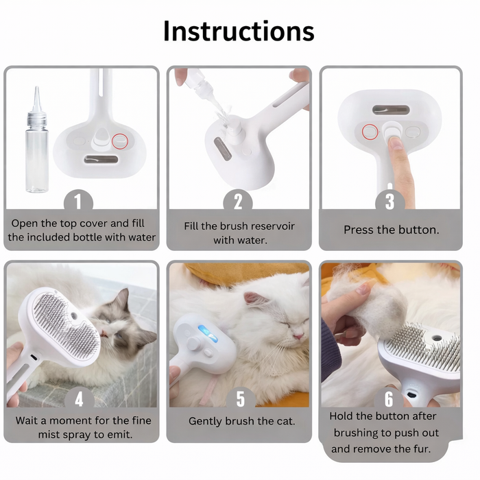 FurFlow 3-in-1 Electric Pet Grooming Brush