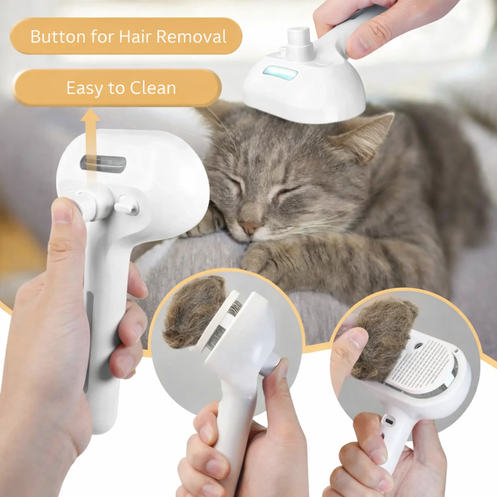 FurFlow 3-in-1 Electric Pet Grooming Brush