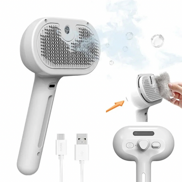 FurFlow 3-in-1 Electric Pet Grooming Brush
