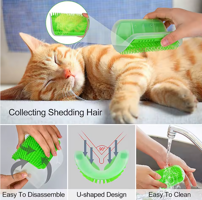 Furniture-Fit Self-Grooming Corner Brush