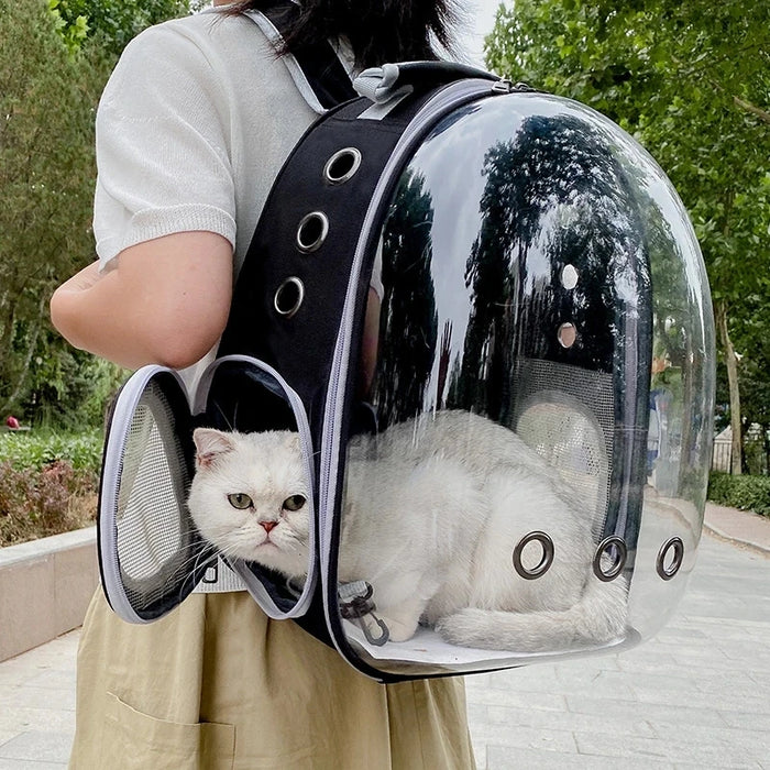 GalaxyPaw Transparent Space Capsule Pet Backpack
