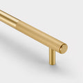 Gold Brass Linear Cabinet Handle with Tip in Gold