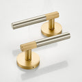 Gold Linear Lever Handle with Tip in Silver