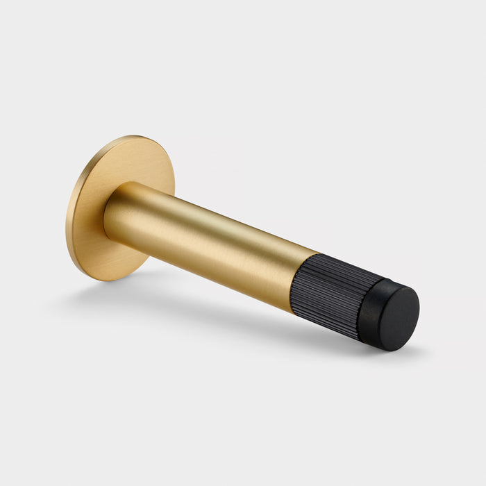Gold Linear Wall Mounted Door Stop in Black