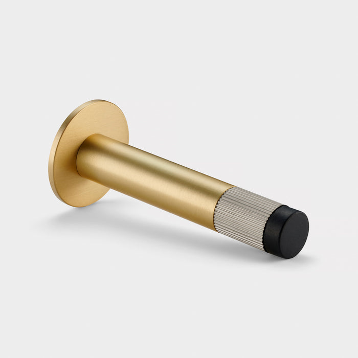 Gold Linear Wall Mounted Door Stop in Silver