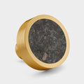 Gold & Terrazzo Round Door Knobs in Black
