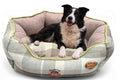 Green Check Oval Dog Bed - Cozy Country Comfort for Your Pet - Dog Bed for dogs Snug and Cosy Pets