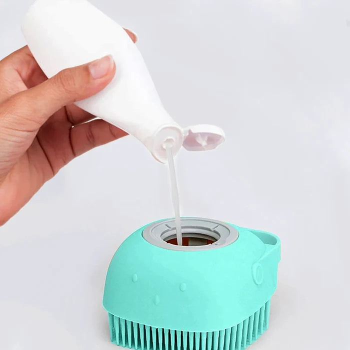 GroomEase Pet Shampoo & Massage Brush