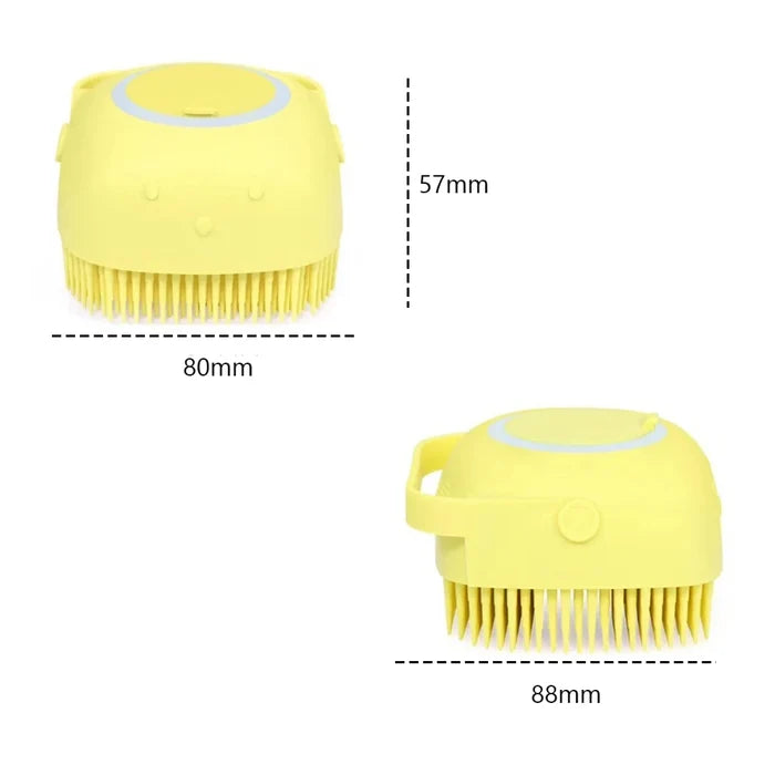 GroomEase Pet Shampoo & Massage Brush