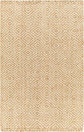 Hand Woven Modern Geometrical Ivory and Natural Brown Jute Multi size Area Rug - The Rug Decor