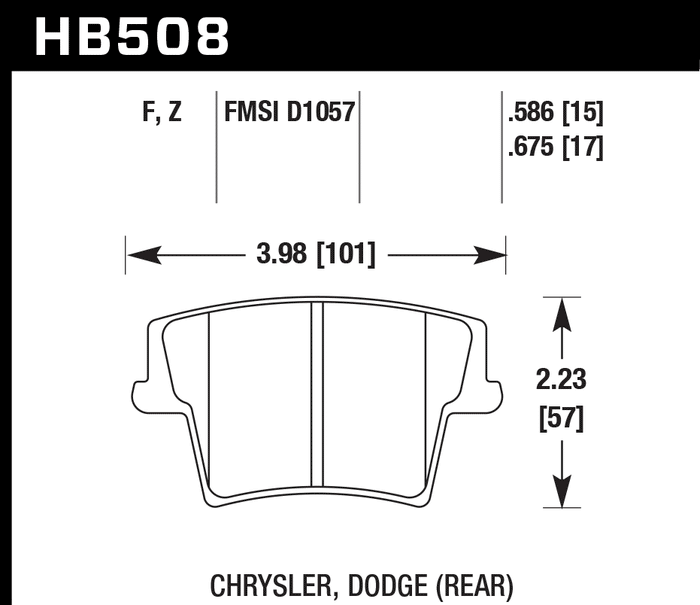 Hawk Brake Pad Set HB508Z.675 Performance Ceramic