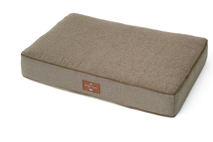 90 × 60 × 15 cm - 35" / Coffee / Orthopaedic Block Memory Foam