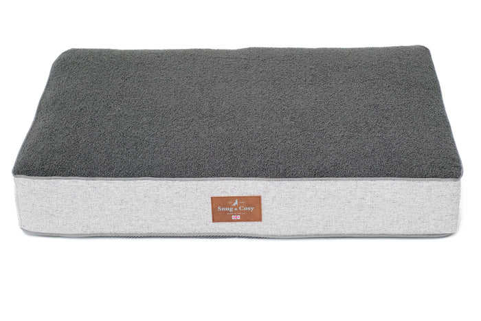 90 × 60 × 15 cm - 35" / Dove Grey / Orthopaedic Block Memory Foam