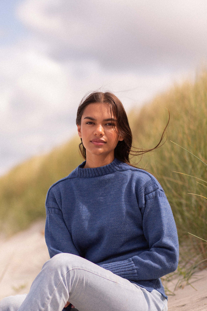 Indigo Blue Traditional Guernsey Jumper