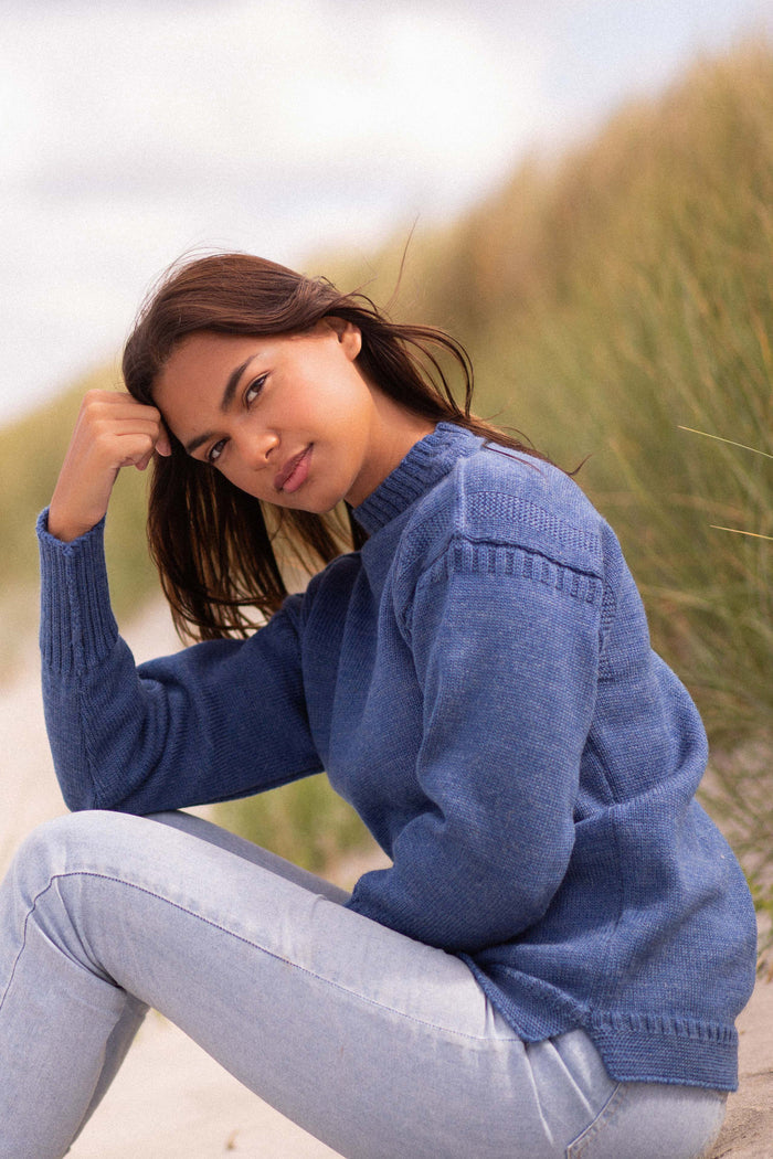Indigo Blue Traditional Guernsey Jumper