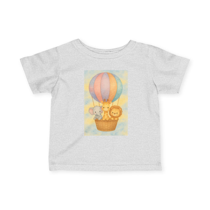 Infant Tee - Baby Animal Adventure Hot Air Balloon