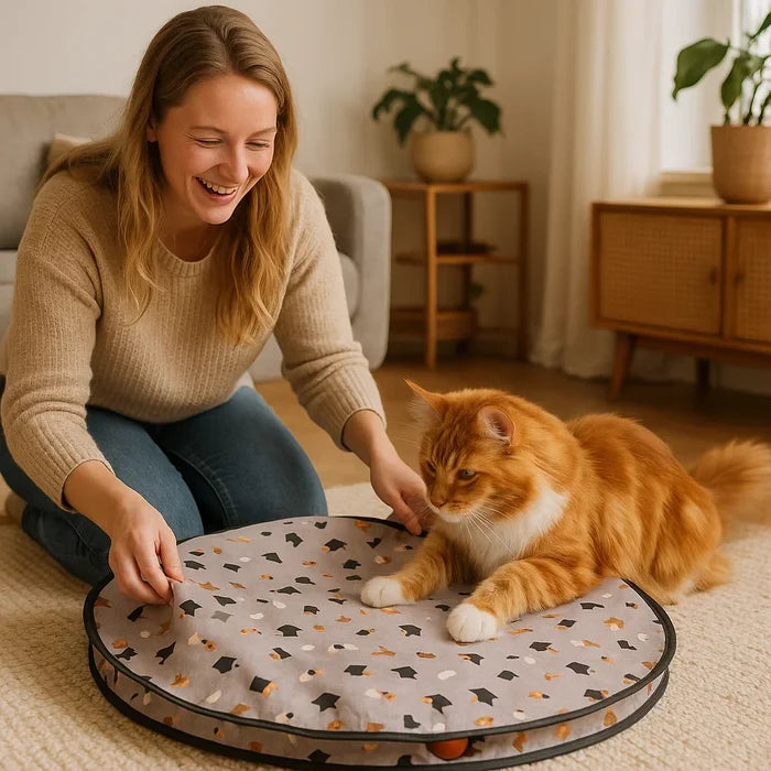 Interactive Cat Ball with Hide-and-Seek Feature