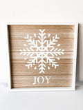 JOY w/ Snowflake Wall Plaque