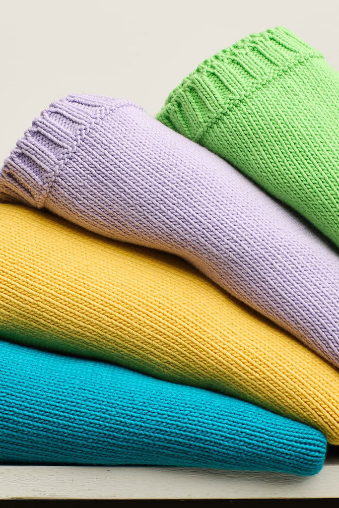 Kingfisher Cotton Cropped Guernsey Jumper
