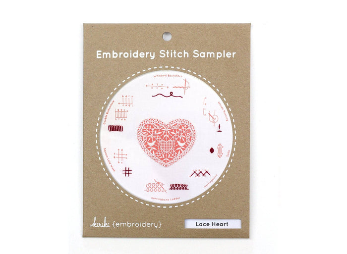 Lace Heart - Embroidery Stitch Sampler