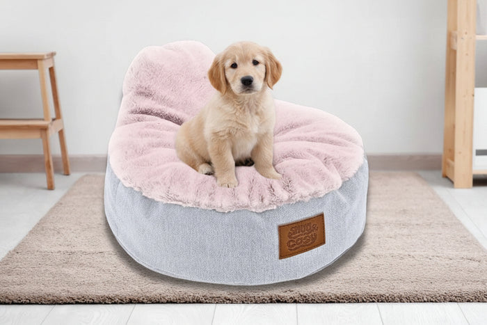 Lazy Sofa Dog Pet Puppy Bed - Fleece-Lined Two-Tone Pet Sofa with Removable Cover - Pet Beds for dogs Snug and Cosy Pets