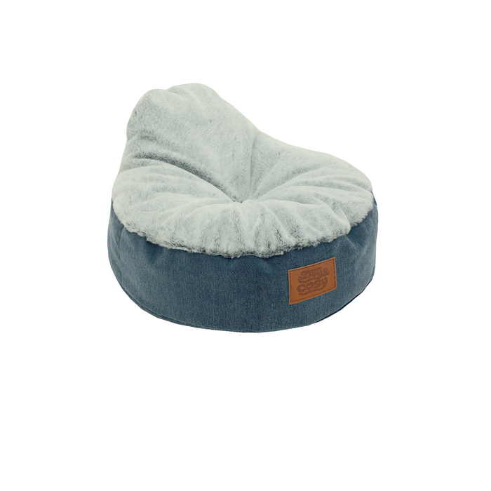 Lazy Sofa Dog Pet Puppy Bed - Fleece-Lined Two-Tone Pet Sofa with Removable Cover - Pet Beds for dogs Snug and Cosy Pets